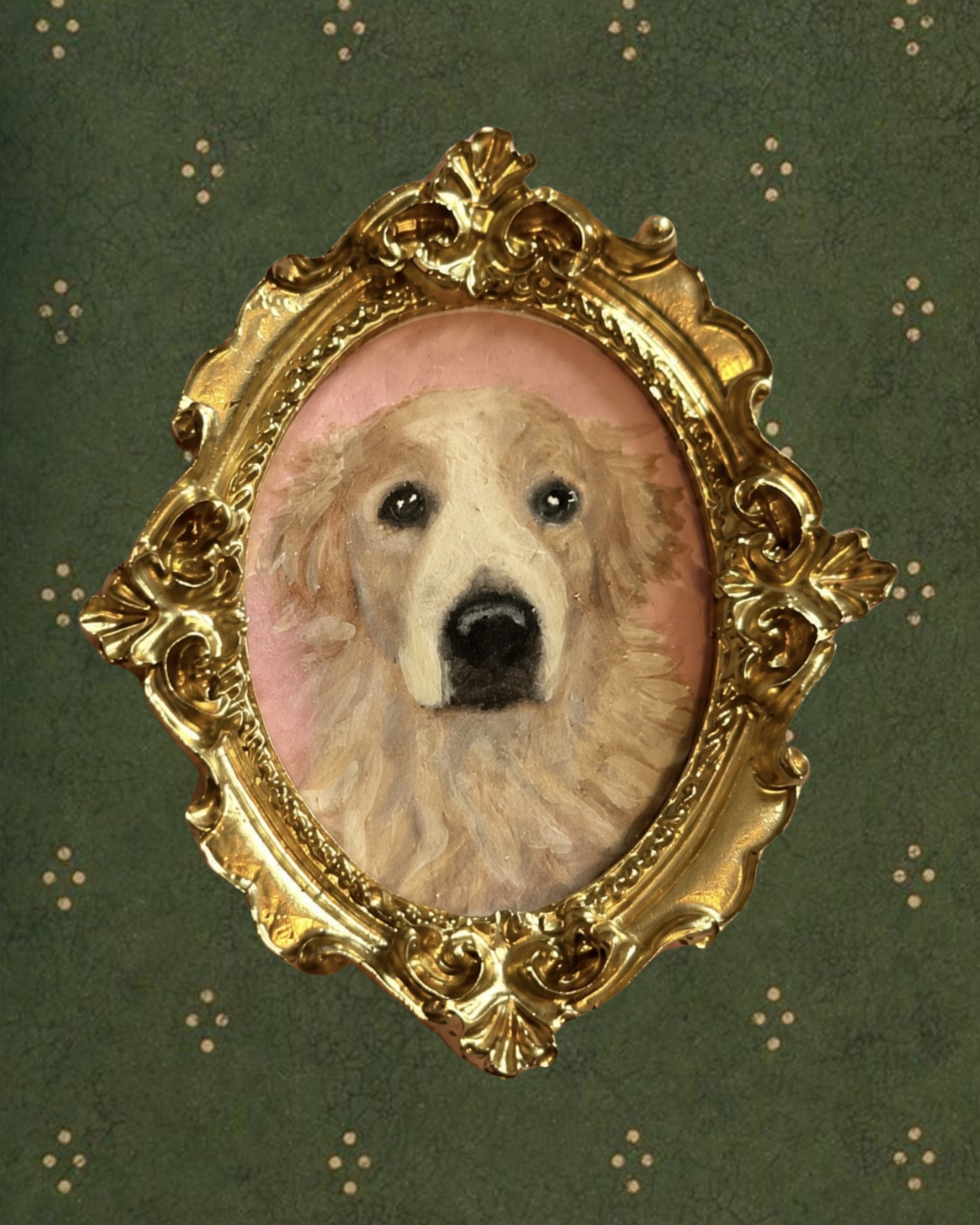 Tiny Pet Portrait Magnet - Oval B