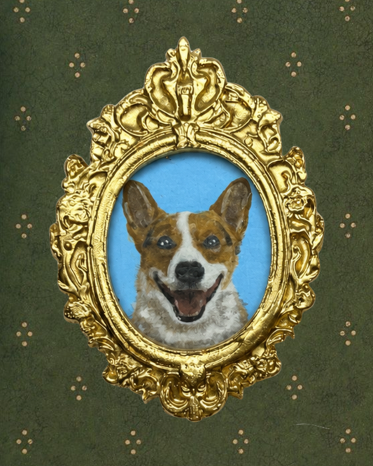 Tiny Pet Portrait Magnet - Oval A