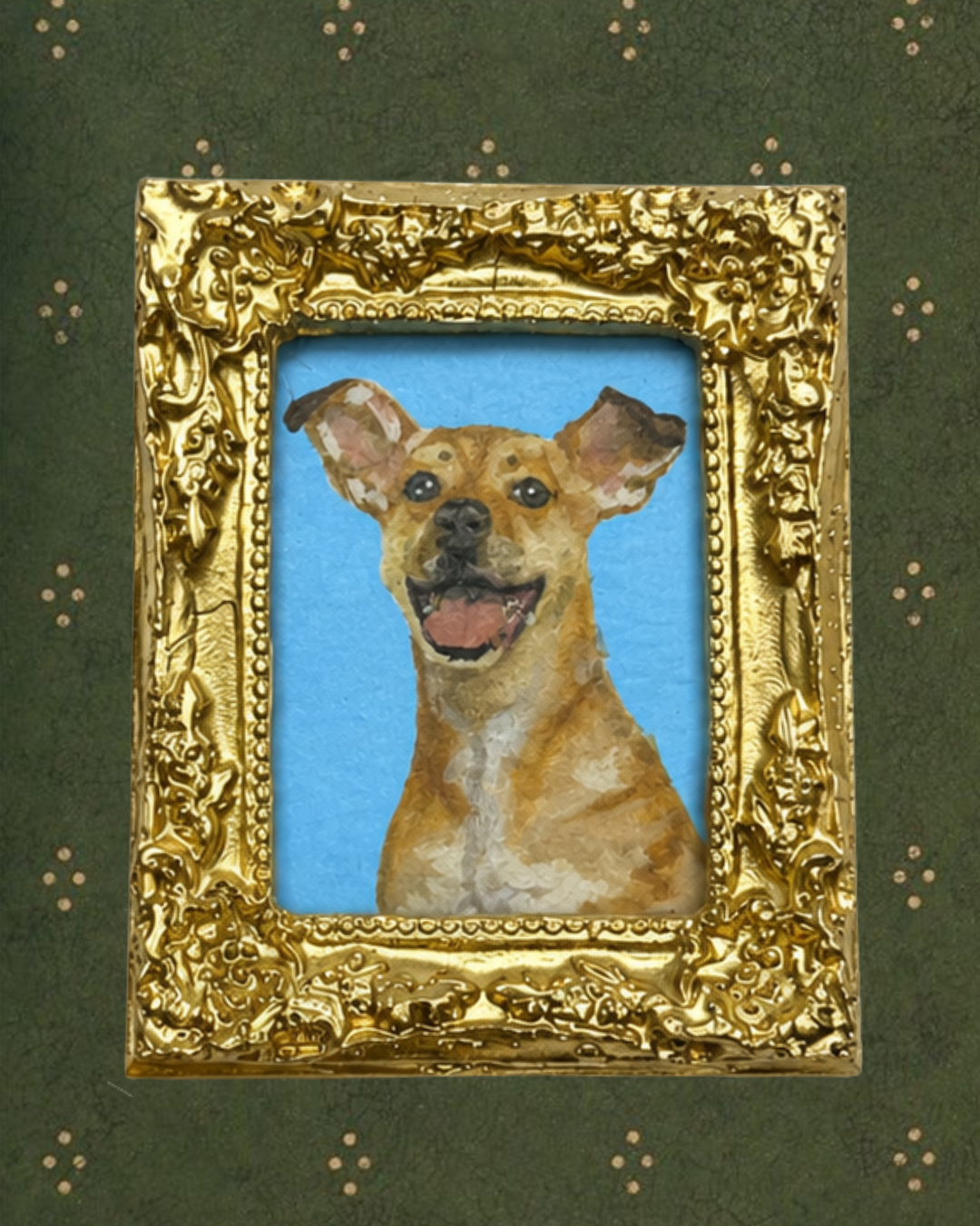 Tiny Pet Portrait Magnet - Square