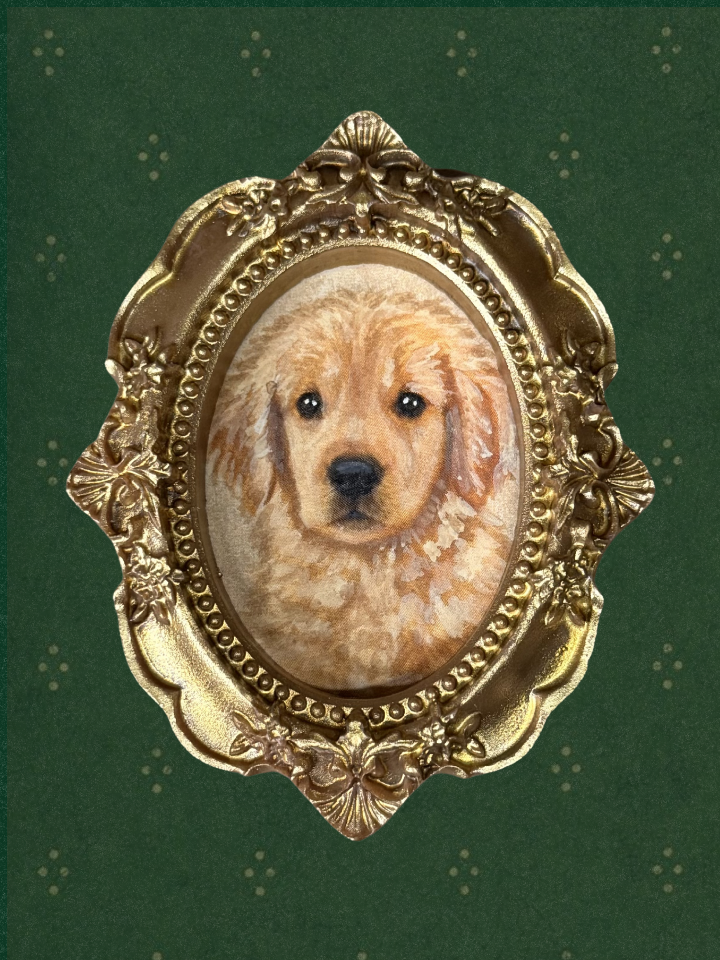 Tiny Pet Portrait Magnet - Oval B